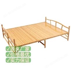 竹板床折叠床单人双人家用款成人午休简易出租房一米二硬板凉板床