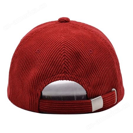 韩版字母简约百搭灯芯绒棒球帽 遮阳帽可调节休闲帽子